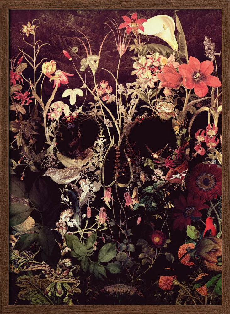 Bloom Skull Poster