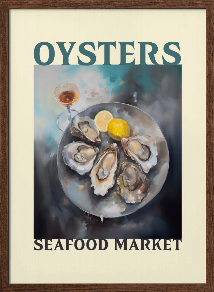 Oysters Seafood Market Poster