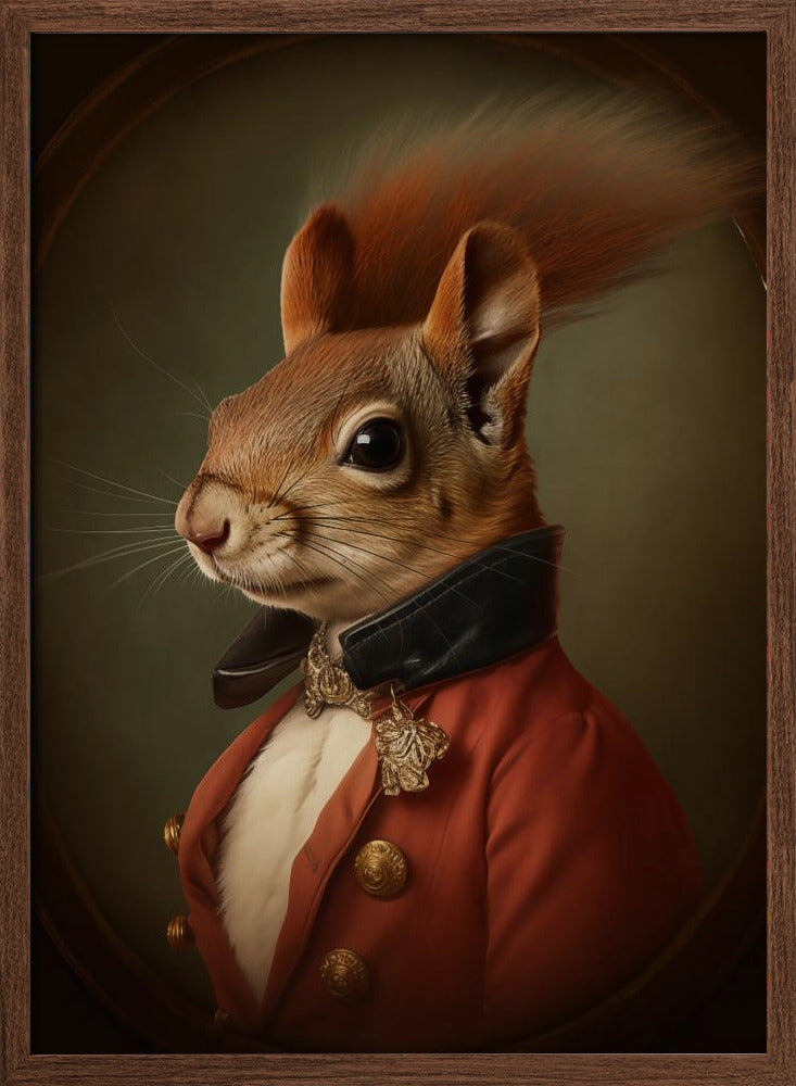 Squirrel Portrait Poster