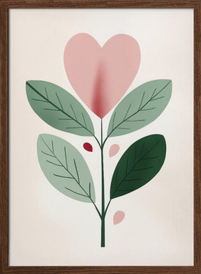 Heart Shaped Flower Poster