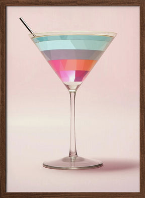 Striped Martini Poster