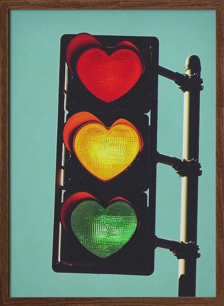 Traffic Light In Love Poster