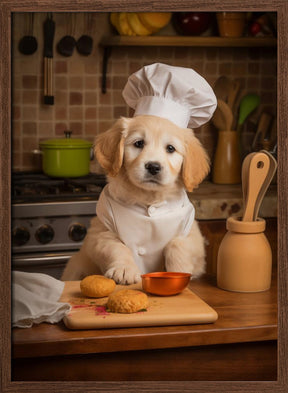 Golden Retriever Puppy Chef Poster