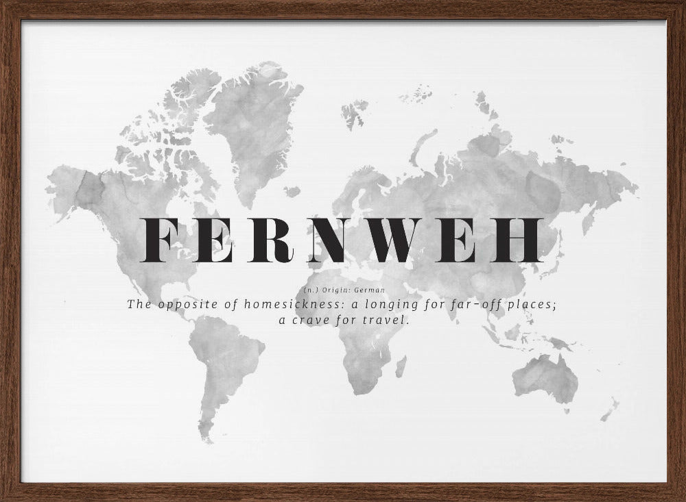 Fernweh world map Poster