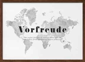 Vorfreude world map Poster