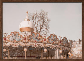 Paris Autumn Carousel Poster