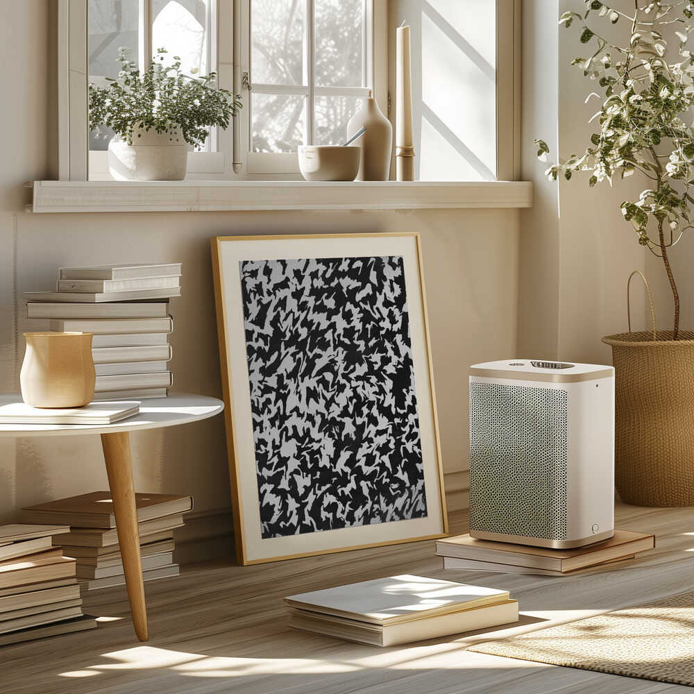Monochrome Whirl Poster