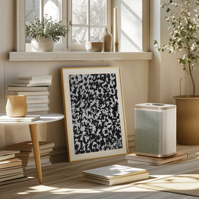 Monochrome Whirl Poster