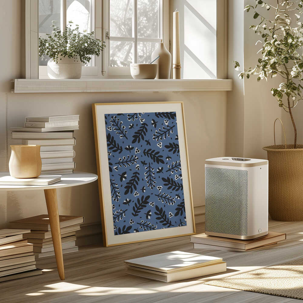 Leafy Nightscape Poster