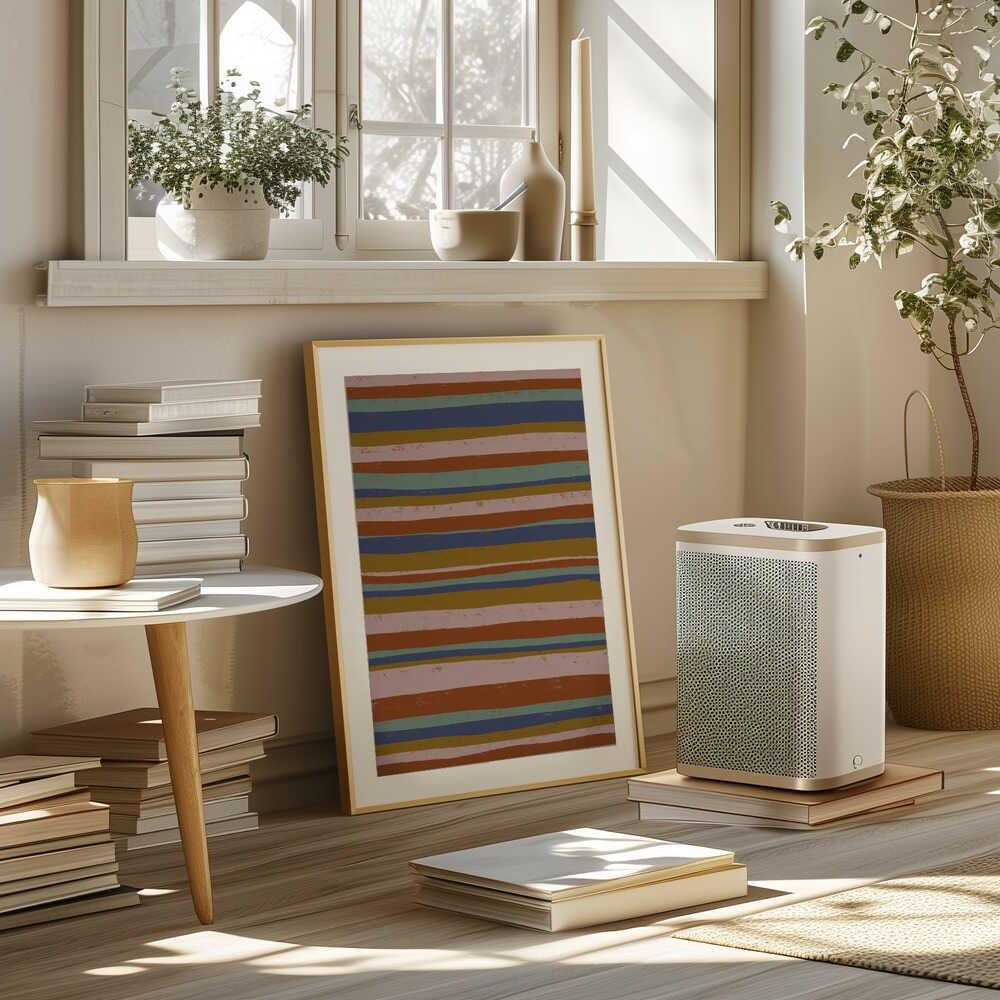 Earthy Stripes Flow Poster