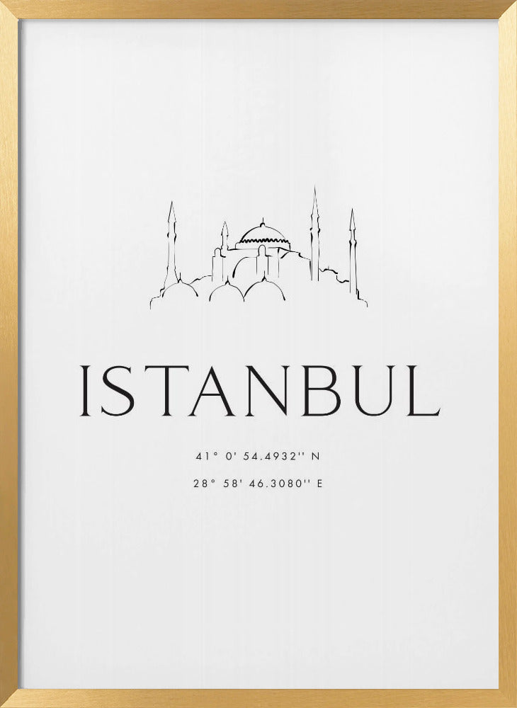 Istanbul coordinates Poster