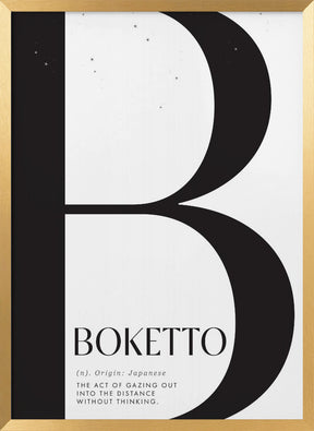 Boketto definition gazing out into the distance Poster