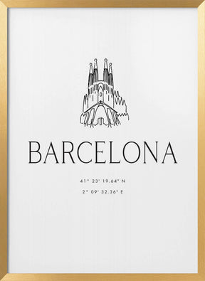 Barcelona city coordinates Poster