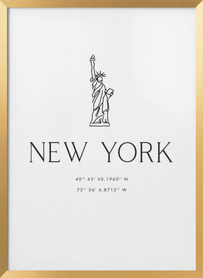 New York city coordinates Poster