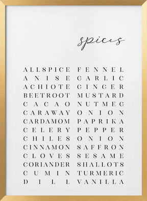 List of spices Poster