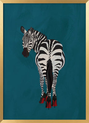 Zebra heels Poster