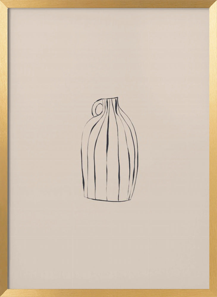 Striped Vase Poster