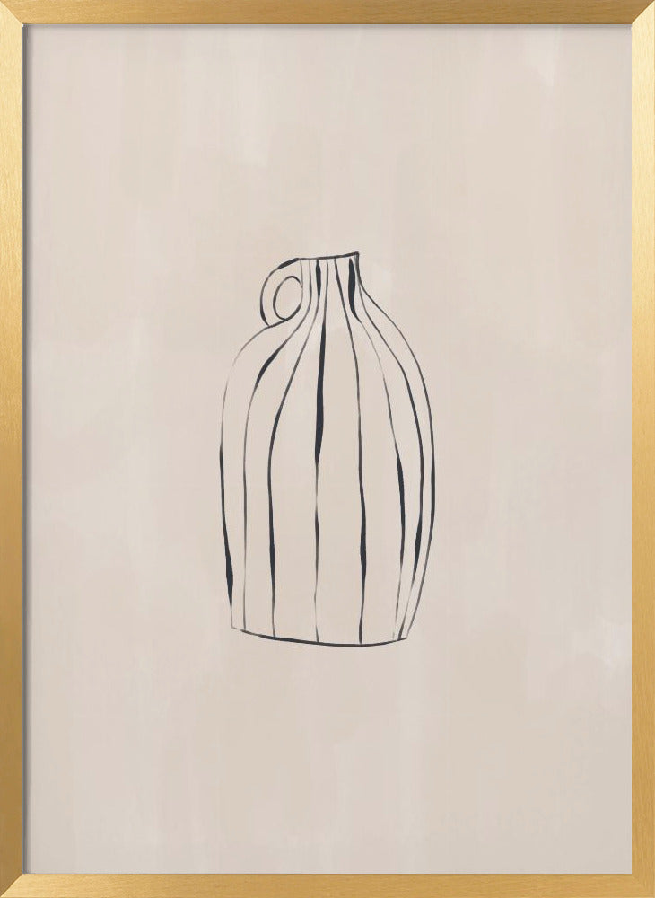 Striped Vase Poster