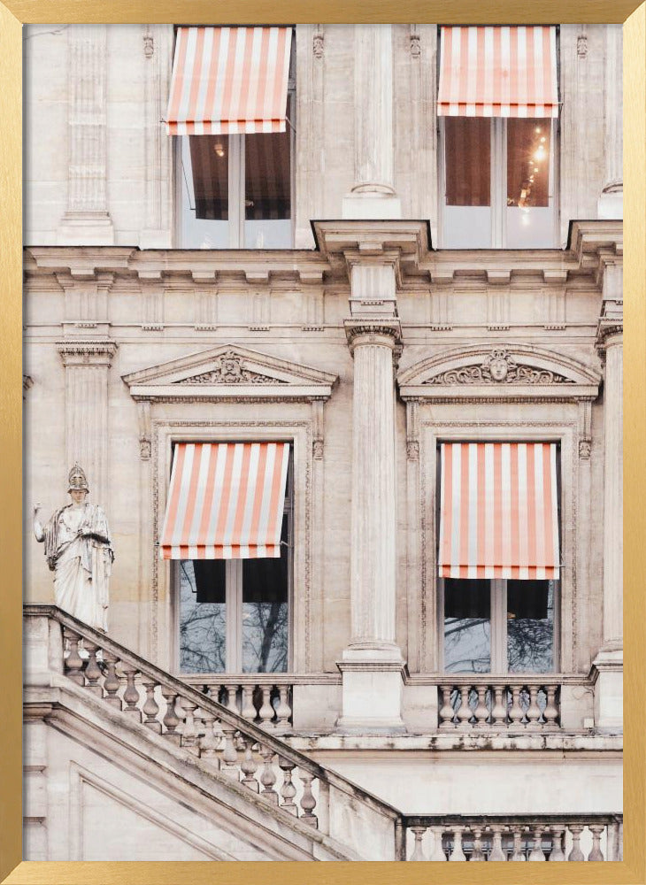 Striped Paris Awning Poster