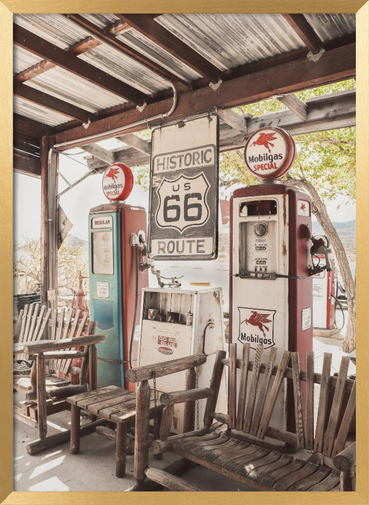 Route 66 Gas Station Poster