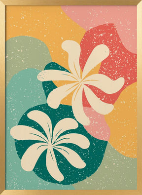 Abstract Flowers Poster