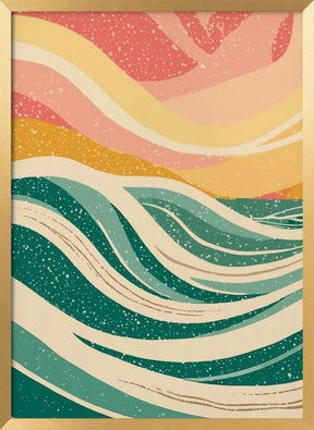 Abstract Sea Waves Poster