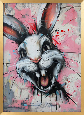 Creepy laughing bunny Poster