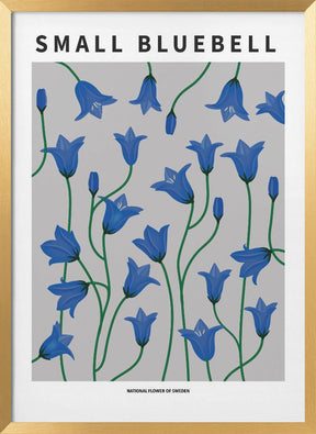 Small Bluebell - National flower of Sweden Poster