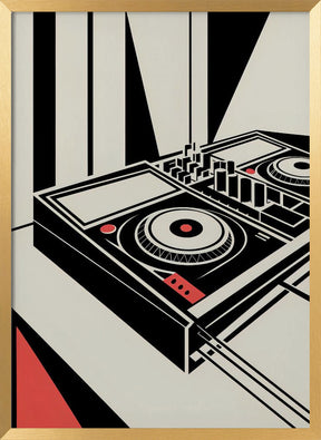 DJ Mixer - Bauhaus Style Poster