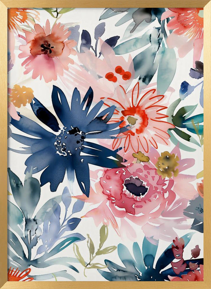 Watercolor Floral No. 1 Poster