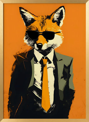 Fox In a Suit Poster