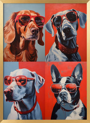 Dogs In Shades Poster