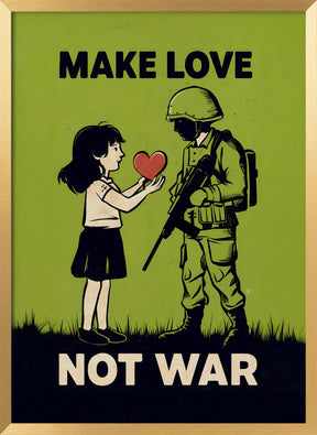 Make Love   Not War Poster