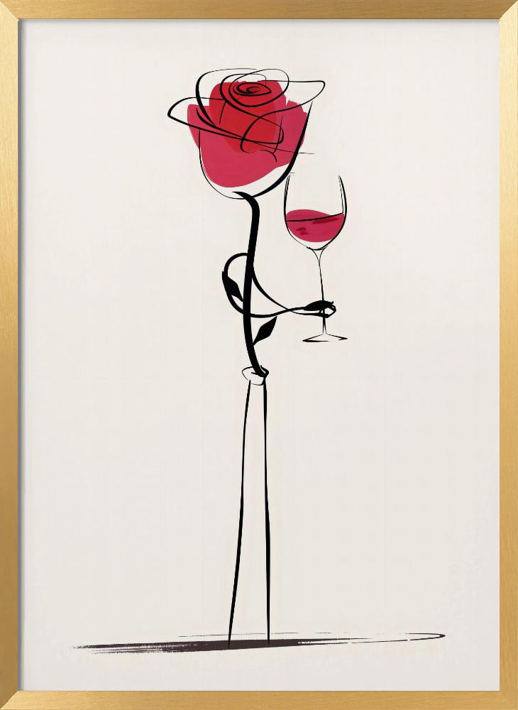 Wine Rose Poster