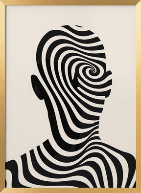 Striped Man Poster