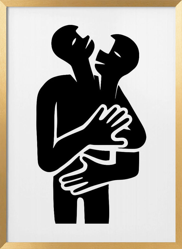 Abstract Hug No 2 Poster