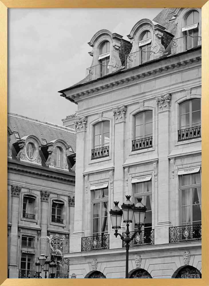 Parisbuilding7bw Ratio2x3 Poster