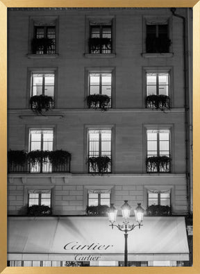 Paris Place Vendome Black and White Poster