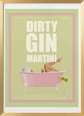 Jlr Cocktails- Dirty Gin Martini Poster