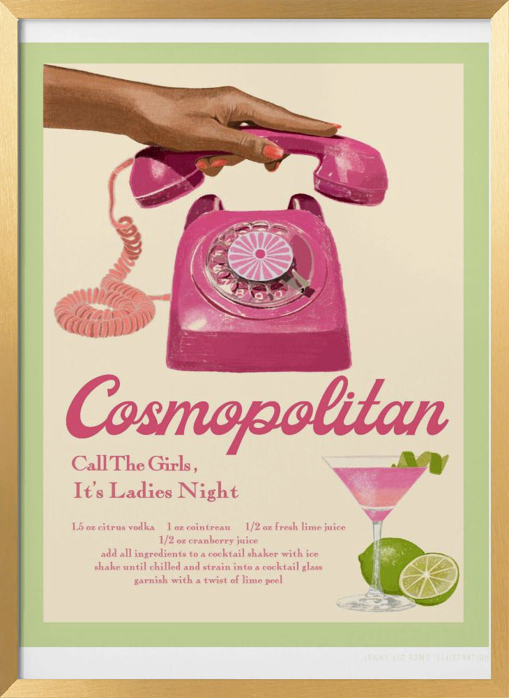 Jlr Cocktails Cosmopolitan Poster