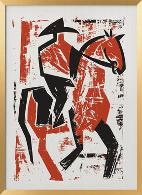 Abstract Horse Rider Poster