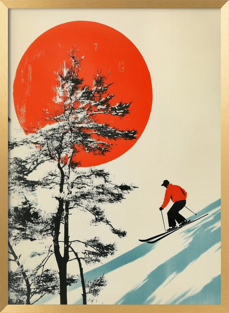 Skiing In Japan Poster