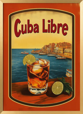 Cuba Libre Vintage Commercial Poster