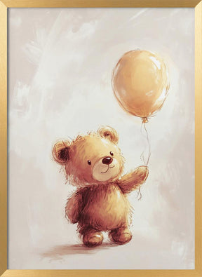 Teddy Bear and Balloon Poster