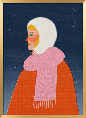 Winter Walk Portrait Poster