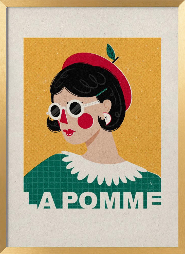 La Pomme French Fashion Portrait Poster