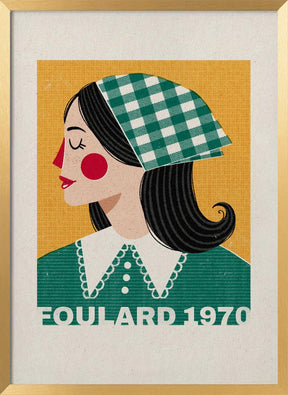 Foulard French Fashion Portrait Poster