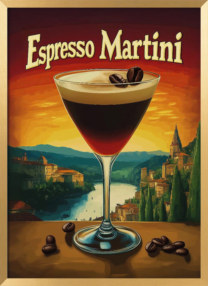 Espresso Martini Vintage Poster