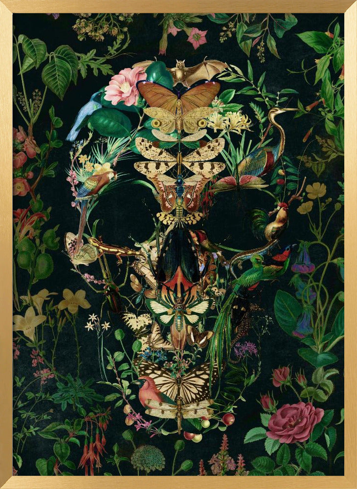 Papillon Skull Poster