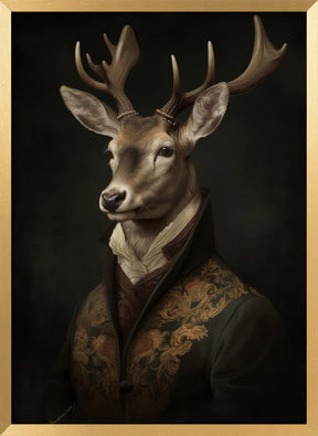 Stag Portrait Poster